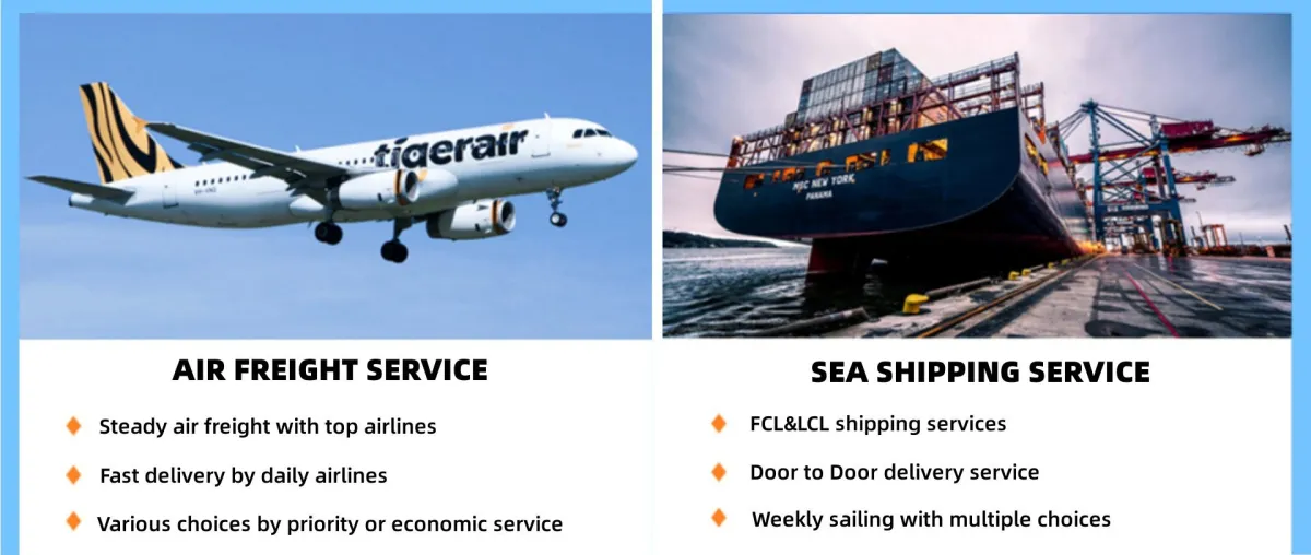 air shipping and sea shipping services from e quick logistics
