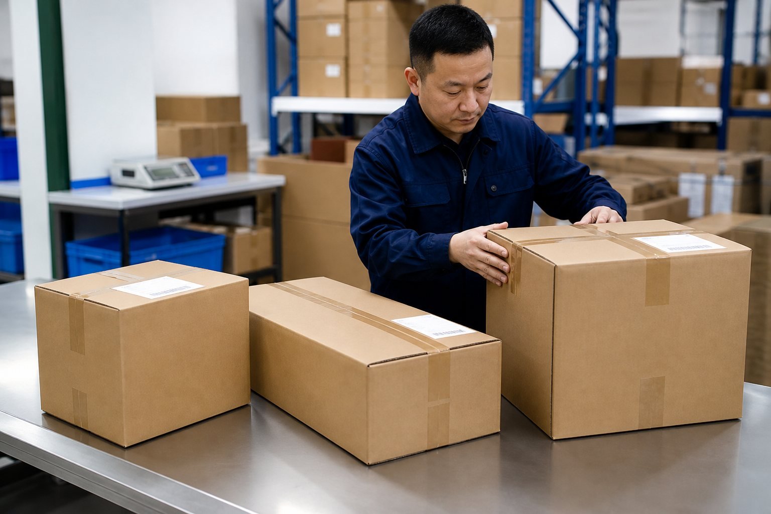 Correct and incorrect international express carton preparation